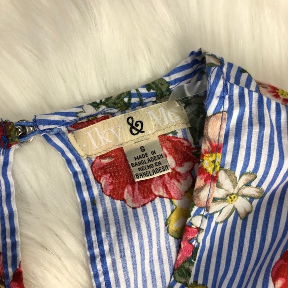 IKY & ME Cropped Floral Corset Blouse, Small - Picture 5 of 6